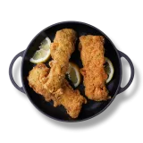 Crap prajit cu sos de usturoi