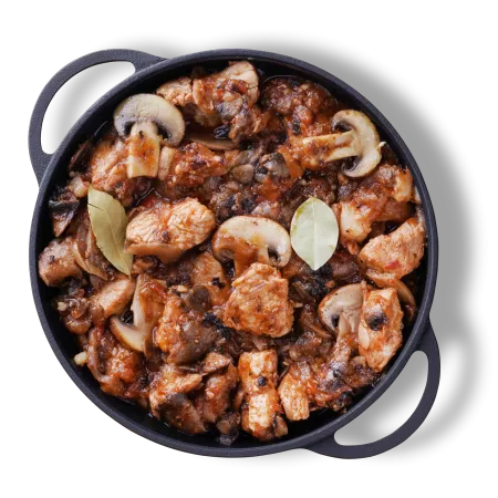 Porc Porc inabusit cu sos de ciuperci brune - 1