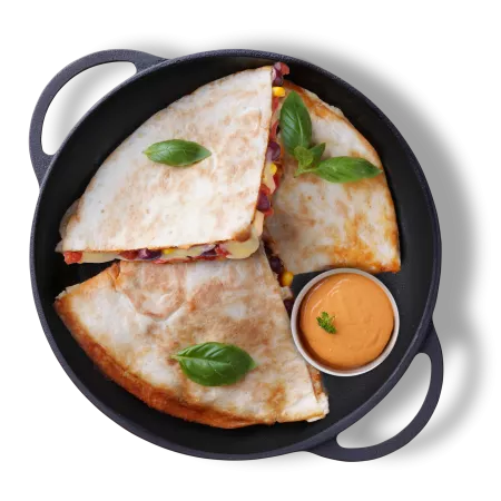 Vegetarian Quesadilla cu legume si sos Ranchero - 1
