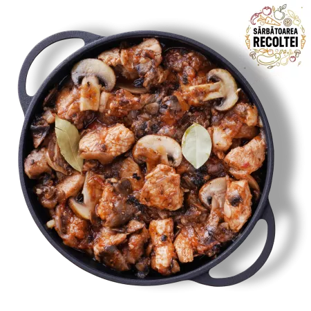 Porc Porc inabusit cu sos de ciuperci brune - 2