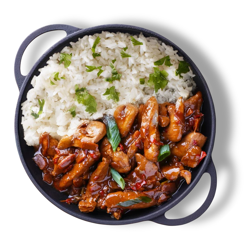 Pui Tigaie picanta de pui cu orez - 1
