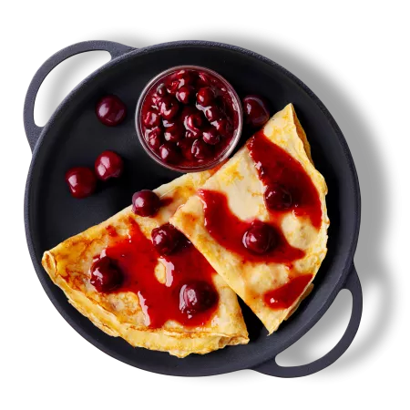Clatite cu dulceata de visine