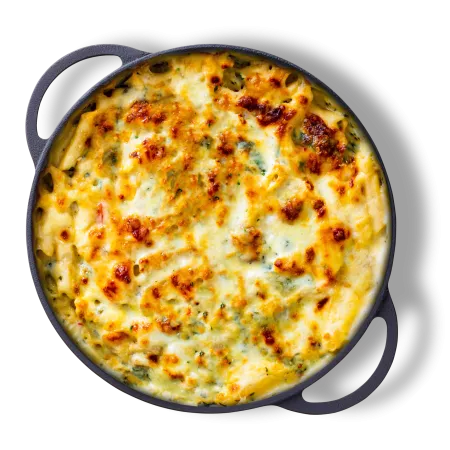 Paste gratinate cu pui si ciuperci
