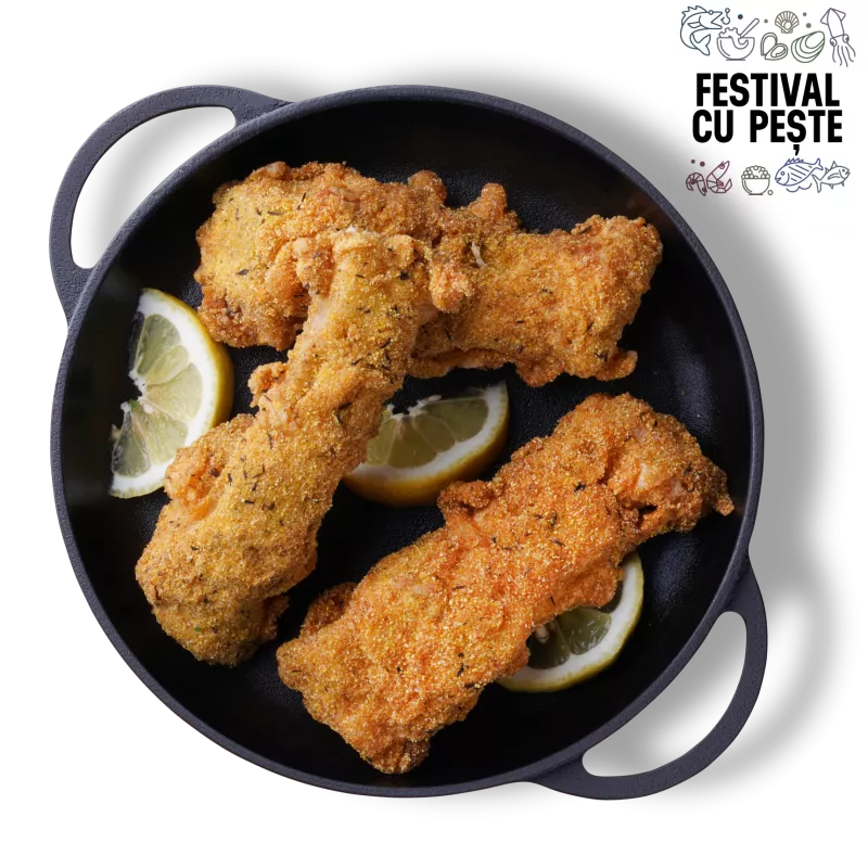 Crap prajit cu sos de usturoi