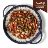 Porc Gong Bao cu orez