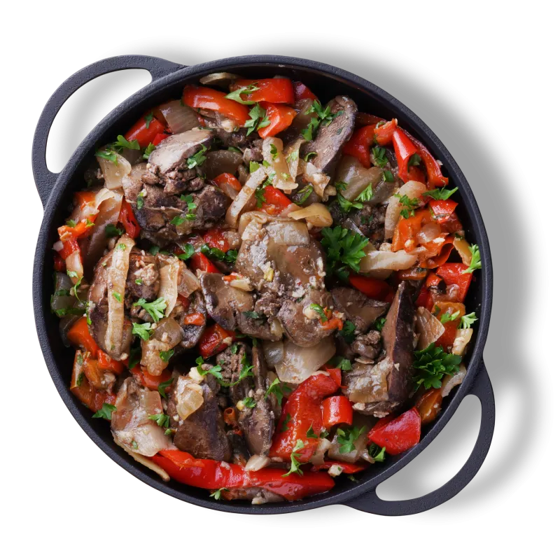 Mâncare de ficăței cu legume