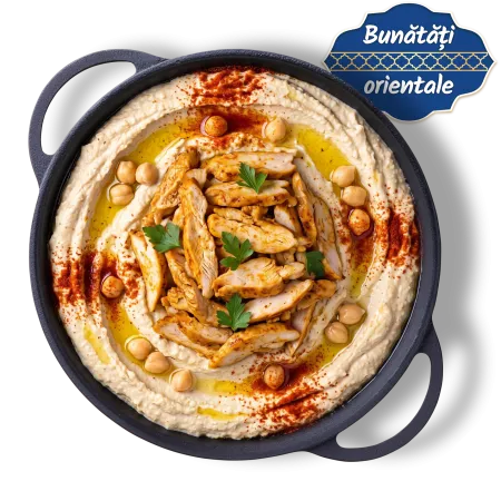 Hummus cu piept de pui